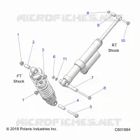 SUSPENSION, SHOCK MOUNTING, REAR SUSP.