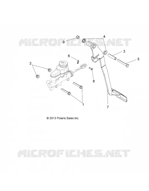 BRAKES, PEDAL AND MASTER CYLINDER MOUNTING