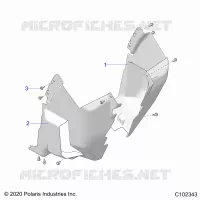 BODY, FRONT MUD GUARDS