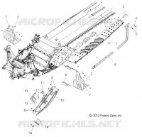 CHASSIS, CLUTCH GUARD AND FOOTRESTS (600/144 INCH)