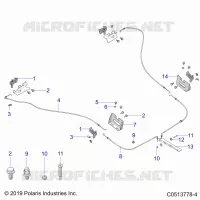 CHASSIS, HOOD HINGE CABLE ASM.