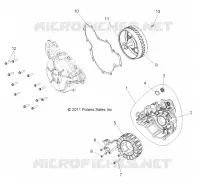 ENGINE, STATOR AND COVER