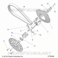 DRIVE TRAIN, SECONDARY CLUTCH