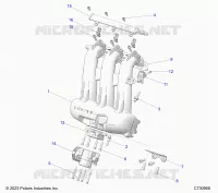 ENGINE, INTAKE MANIFOLD, THROTTLE BODY, FUEL RAIL