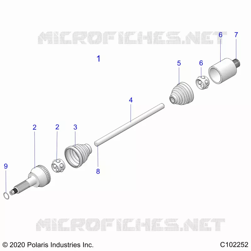 DRIVE TRAIN, REAR DRIVE SHAFT 