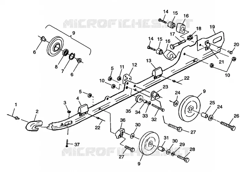 RAIL MOUNTING (SUSPENSION) 600 XC 0981758 (4944194419B011)