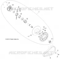 DRIVE TRAIN, SECONDARY CLUTCH