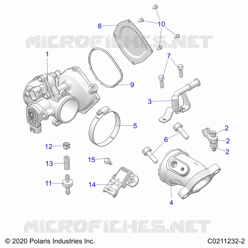 ENGINE, THROTTLE BODY AND FUEL RAIL