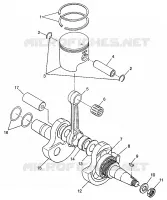 CRANKSHAFT AND PISTON (300) XPRESS 300 W97CA28C (4939603960D007)