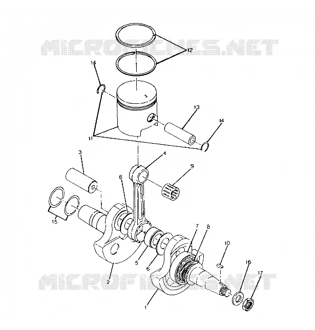 CRANKSHAFT AND PISTON ASSEMBLY TRAIL BLAZER / W927221 (4922852285032A)