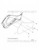 BODY, RIGHT HAND SIDE PANEL HEAT SHIELD AND HARDWARE 1 UP