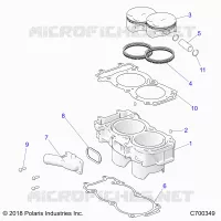CYLINDER AND PISTON