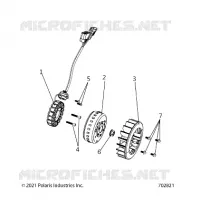 ENGINE, STATOR AND FLYWHEEL