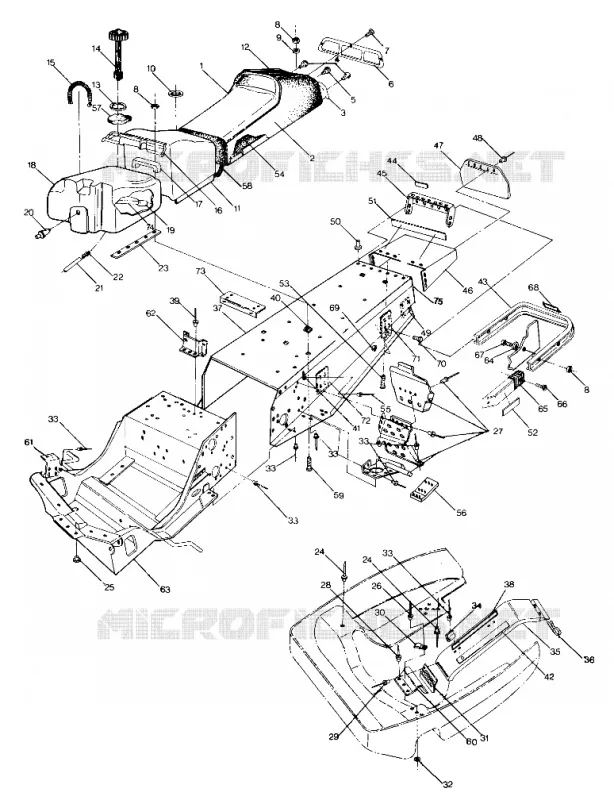 CHASSIS AND SEAT 650 UPDATD 2/90 (4916801680001A)