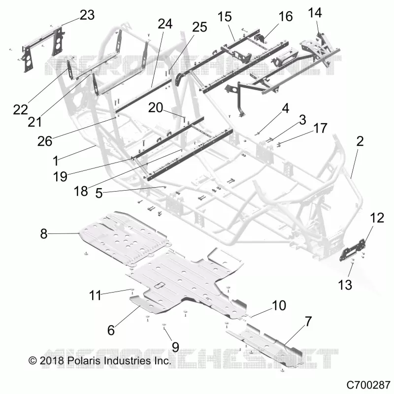 CHASSIS, MAIN FRAME AND SKID PLATES