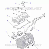 ENGINE, THROTTLE BODY AND VALVE COVER