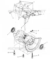 CRANKCASE ASSEMBLY  TRAIL 0952761, TRAIL DELUXE 0952262,   AND EUROPEAN TRA (4928862886C012)