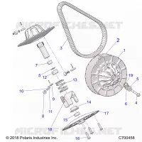 DRIVE TRAIN, SECONDARY CLUTCH