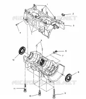 CRANKCASE CLASSIC TOURING 0963365 AND EUROPEAN CLASSIC TOURING E963365 (4933623362C008)
