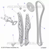 CAM CHAIN AND TENSIONER