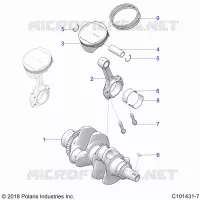 ENGINE, CRANKSHAFT AND PISTON