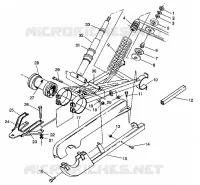 REAR SWING ARM   SHOCK 6X6 350L W938739 (4924062406037A)