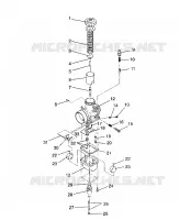 CARBURETOR 440 XCR / 0931760 (4923022302033A)