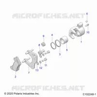 BRAKES, BRAKE FRONT BRAKE CALIPER (FROM 8/16/2021)