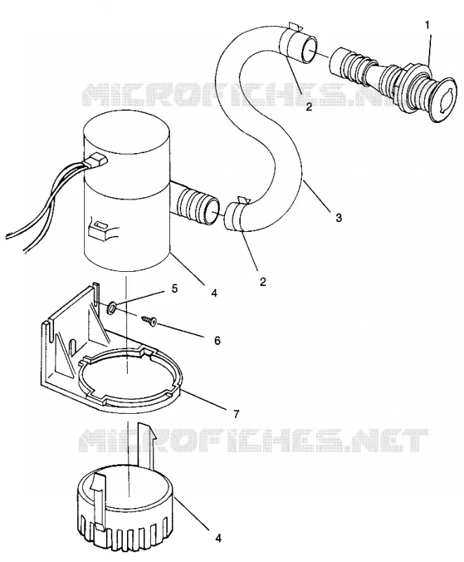 BILGE PUMP SL 780 B964087 AND INTL. SL 780 I964087 (4935523552B009)