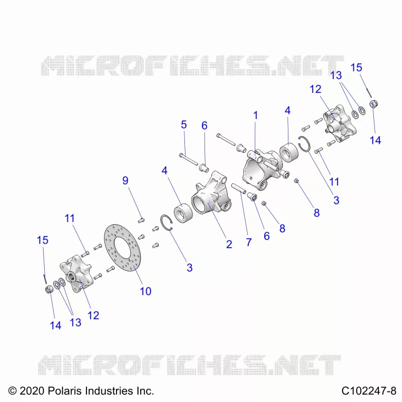 REAR SUSPENSION HUBS, CARRIER AND BRAKE DISC