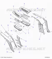 REAR BODYWORK FENDERS AND BEZELS- Z24NEC99AM/BM (C0705025-9)