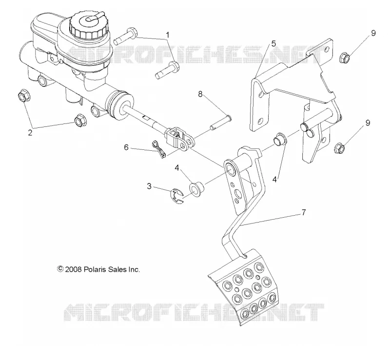 BRAKES, PEDAL AND MASTER CYLINDER MOUNTING