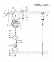 ENGINE, CARBURETOR AND CHOKE CABLE
