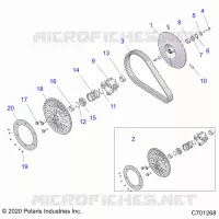 DRIVE TRAIN, SECONDARY CLUTCH