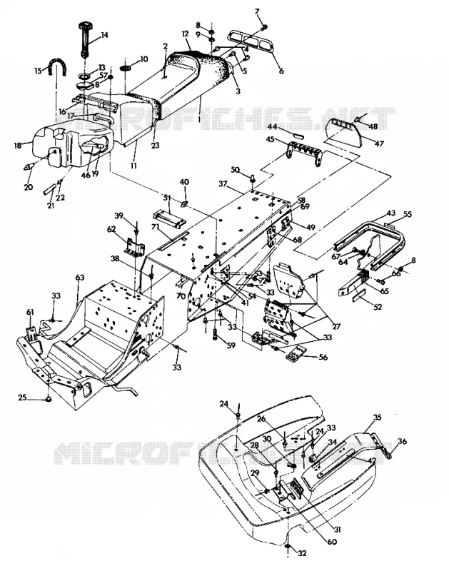 CHASSIS   SEAT 400 XC (4920122012001A)