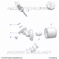OIL FILTER AND DIPSTICK
