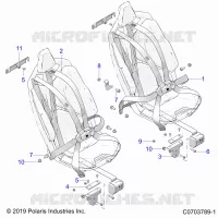 SEAT BELT MOUNTING, FRONT, PREMIUM/DELUXE