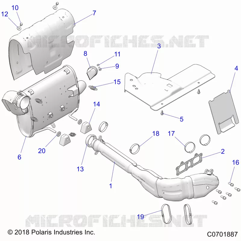 ENGINE, EXHAUST SYSTEM