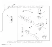 ENGINE, CLUTCH LEVER AND MASTER CYLINDER