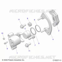 BRAKES, FRONT BRAKE CALIPER