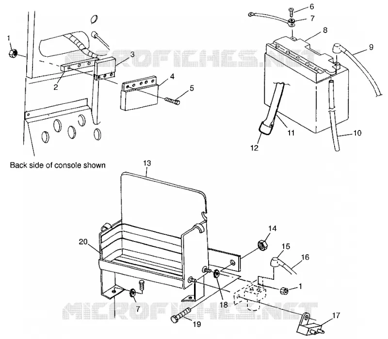 BATTERY BOX WIDETRAK LX 0972065 AND  EUROPEAN WIDETRAK LX E972065 (4938223822B013)