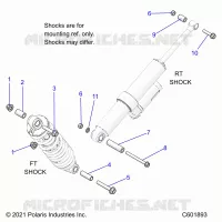 SUSPENSION, SHOCK MOUNTING, REAR SUSP.