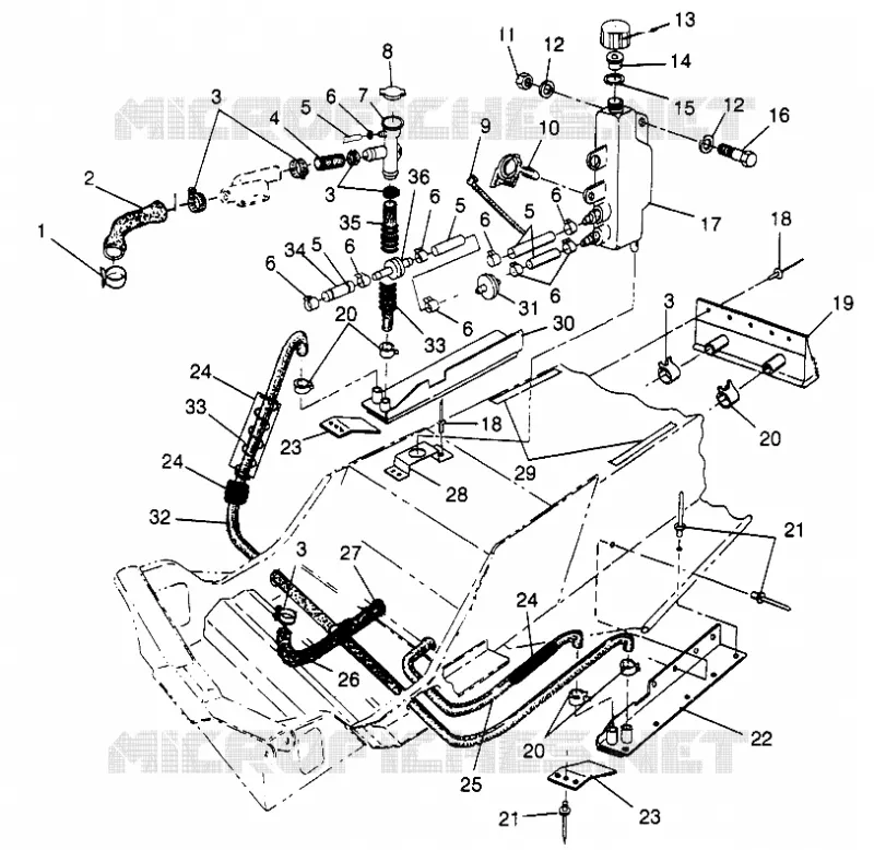 COOLING SYSTEM 600 XC 0971776 AND EUROPEAN 600 XC E971776 (4937933793B003)