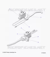 FRONT BRAKE BRAKE LEVER AND MASTER CYLINDER