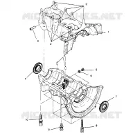 CRANKCASE SPORT 0960443, SPORT TOURING 0960243  AND EUROPEAN SPORT TOURING (4932223222C011)