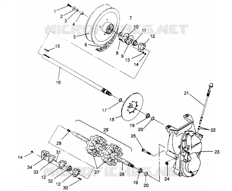 DRIVE TRAIN CLASSIC TOURING 0963365 AND EUROPEAN CLASSIC TOURING E963365 (4933623362B010)