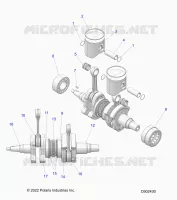 ENGINE, PISTON AND CRANKSHAFT