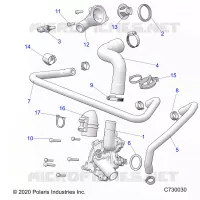 ENGINE, WATERPUMP AND BYPASS