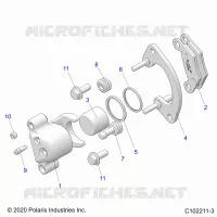 BRAKES, FRONT BRAKE CALIPER