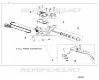FRONT BRAKE BRAKE LEVER AND MASTER CYLINDER